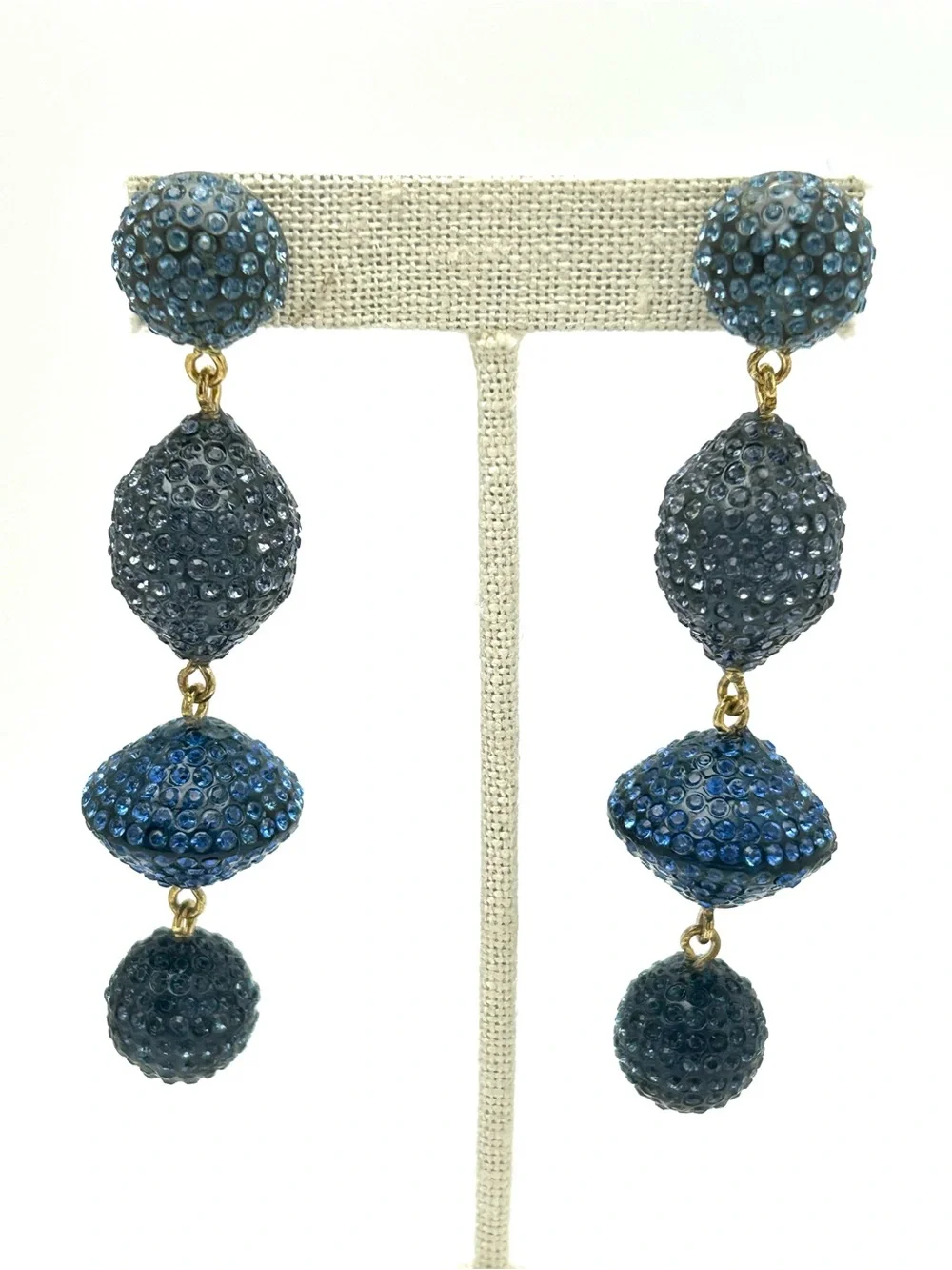 J. Crew Blue Jeweled Drop Earrings